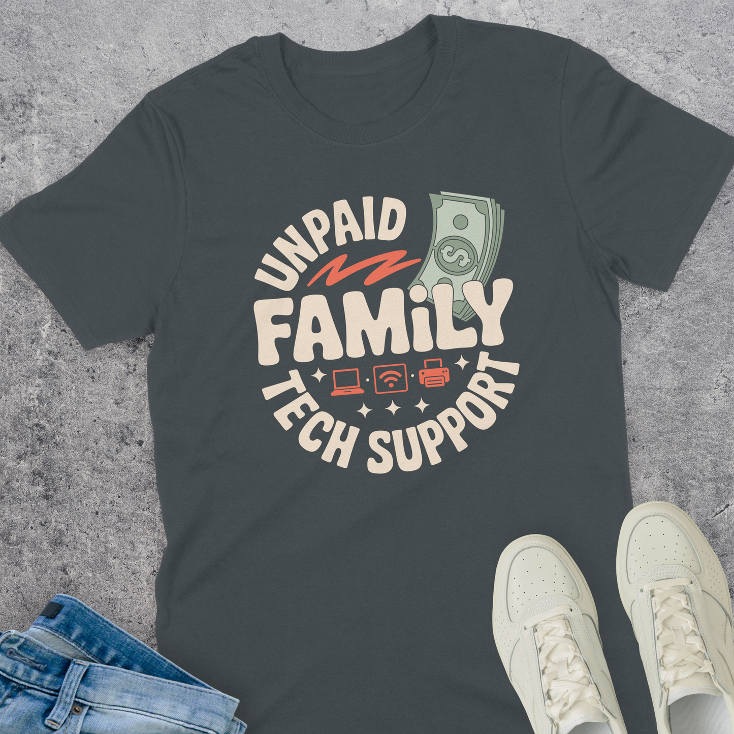 Unpaid Family Tech Support T-Shirt