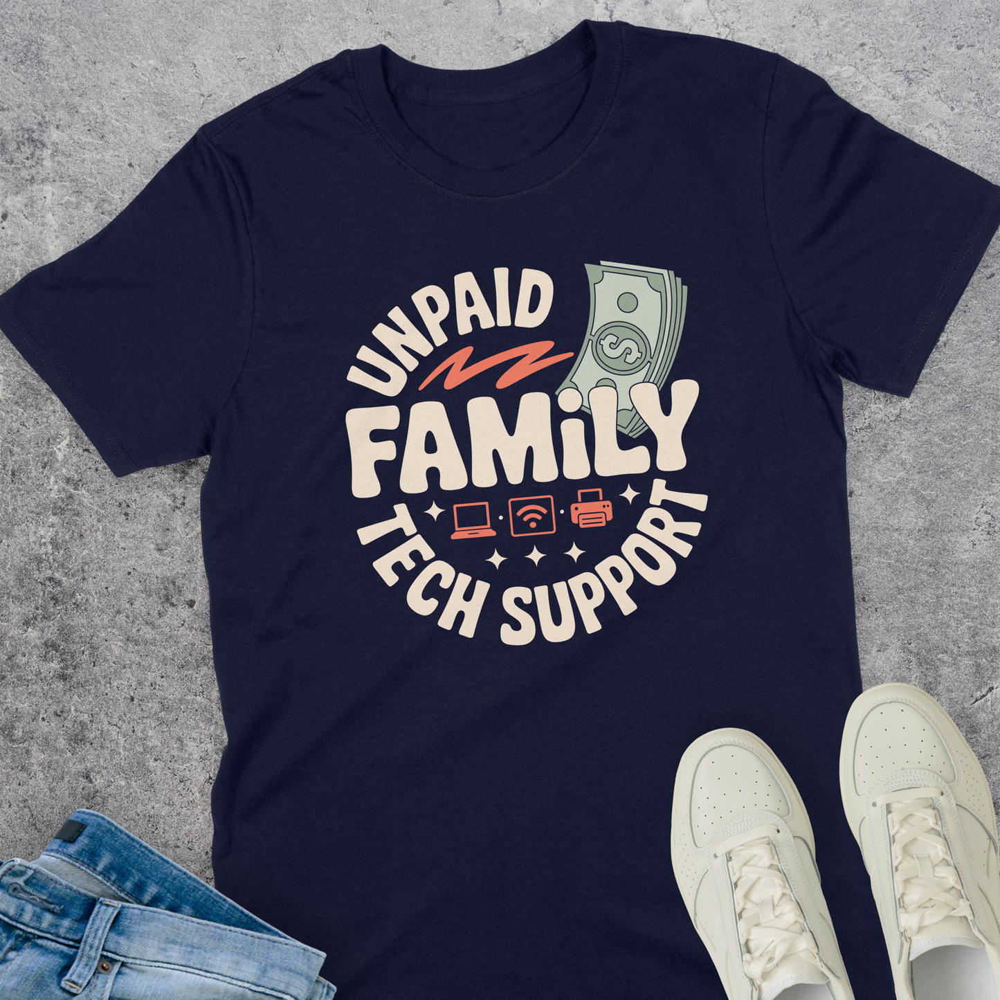 Unpaid Family Tech Support T-Shirt