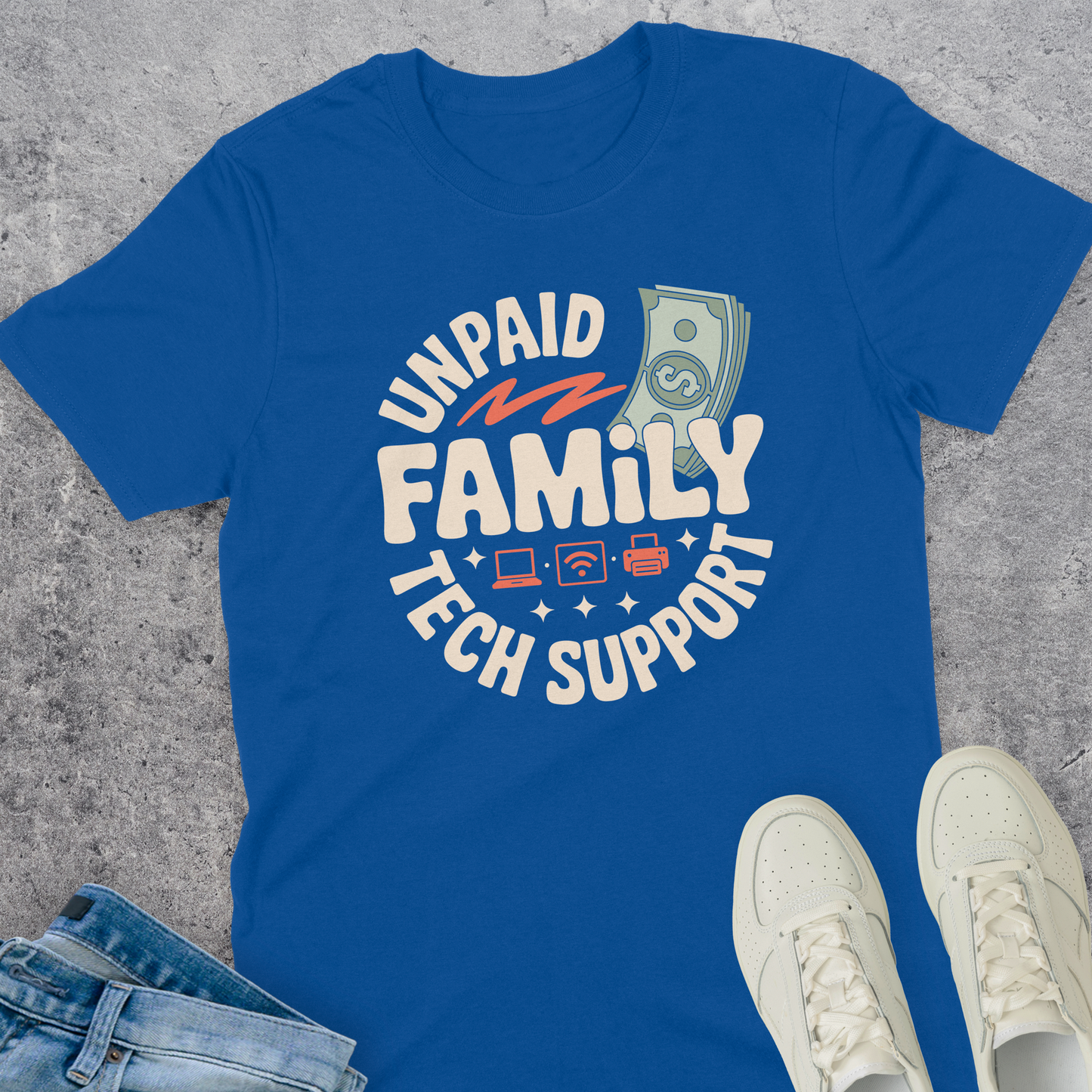 Unpaid Family Tech Support T-Shirt