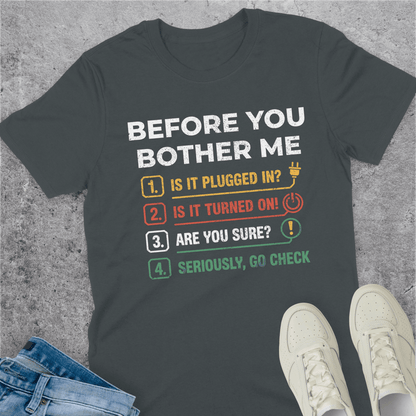 Before You Bother Me Checklist T-Shirt Before You Bother Me Checklist T-Shirt