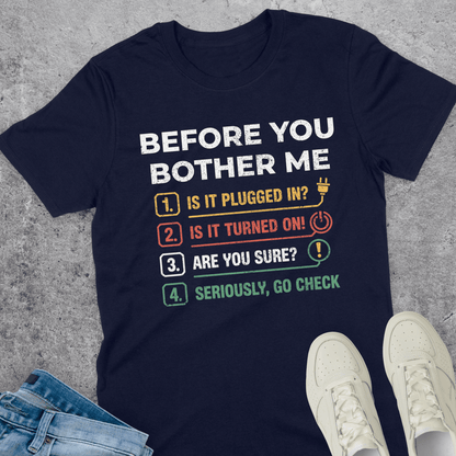 Before You Bother Me Checklist T-Shirt Before You Bother Me Checklist T-Shirt