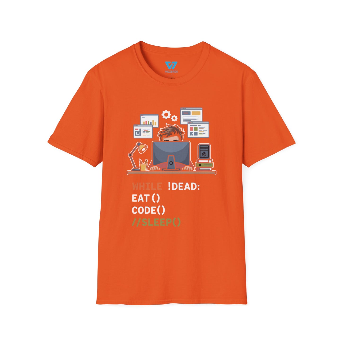 While Not Dead Eat Code No Sleep T-Shirt