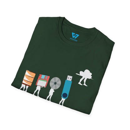 Evolution Of Data Storage Devices T-Shirt