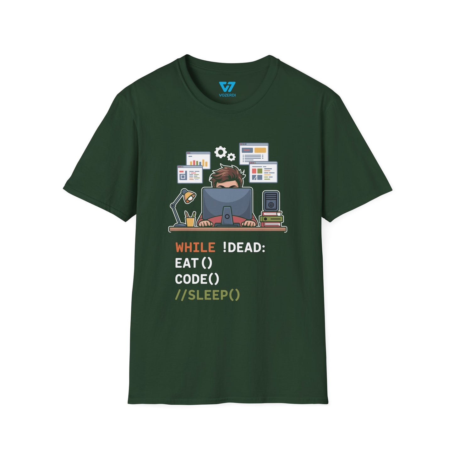 While Not Dead Eat Code No Sleep T-Shirt