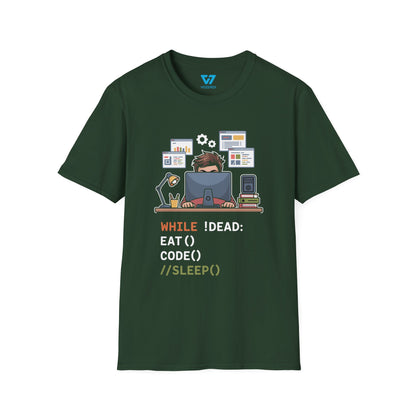 While Not Dead Eat Code No Sleep T-Shirt