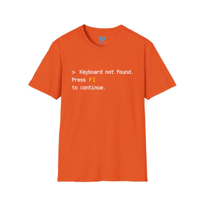 Keyboard Not Found Press F1 To Continue T-Shirt