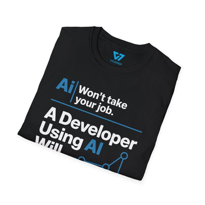AI Won't Take Your Job A Developer Using AI Will T-Shirt AI Won't Take Your Job A Developer Using AI Will T-Shirt
