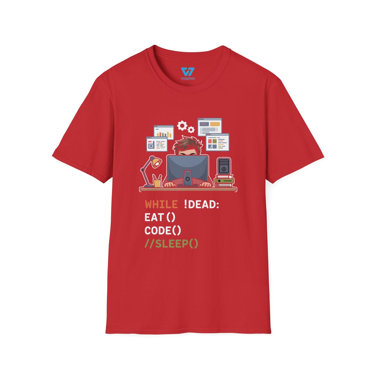 While Not Dead Eat Code No Sleep T-Shirt