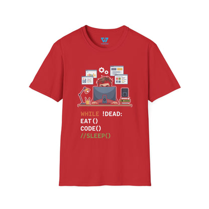 While Not Dead Eat Code No Sleep T-Shirt