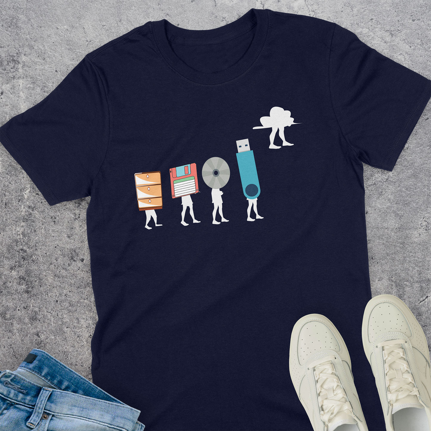 Evolution Of Data Storage Devices T-Shirt